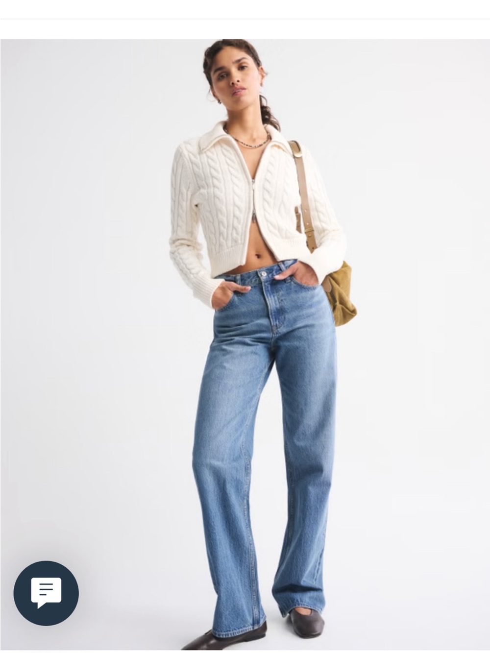 ABERCROMBIE & FITCH HIGH RISE LOOSE JEANS CURVE LOVE